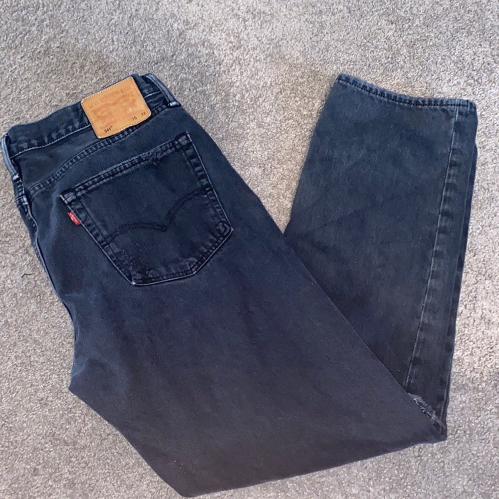 Levi’s Men’s 541 Distressed Black Jeans Size 36x32